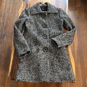 ARDEN B peacoat black and white with large buttons